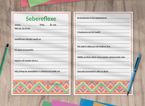 (formativní) Sebereflexe ornament - cikcak
