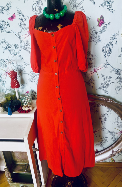 Šaty hot orange — foto 1