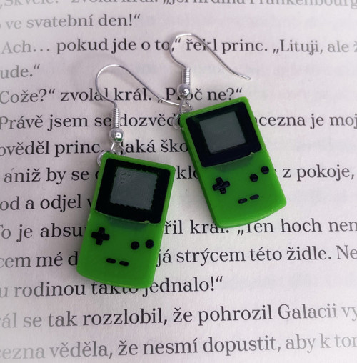 Náušnice Gameboy zelené — foto 1