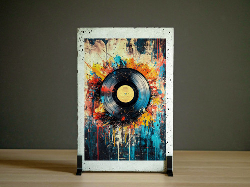 Betonový plakat – Vinyl