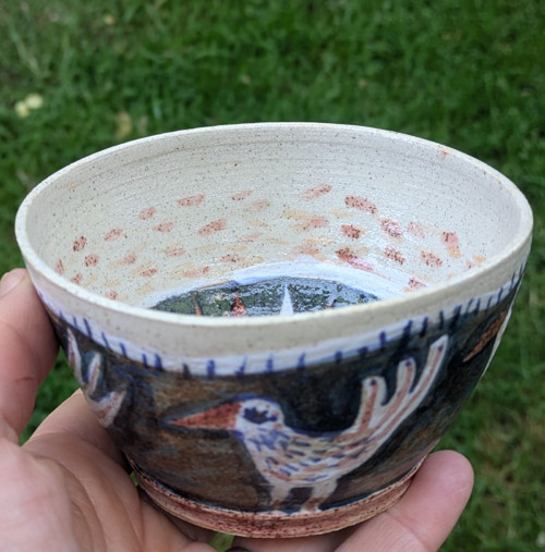 Miska s ptáčkem na dně — foto 1