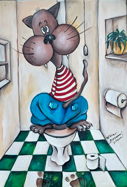 Kocour Matouš Na Wc