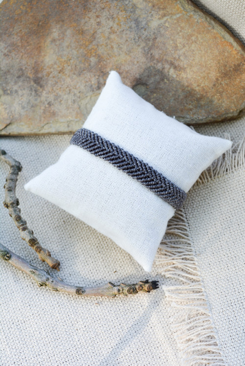 Minimalistický macramé náramek - ocelová