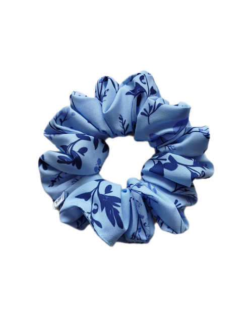 Gini HEDVÁBNÁ scrunchie M- BLUEBERRY — foto 1