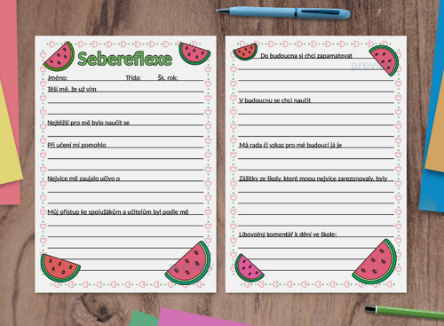 (formativní) Sebereflexe fruit - melon — foto 1