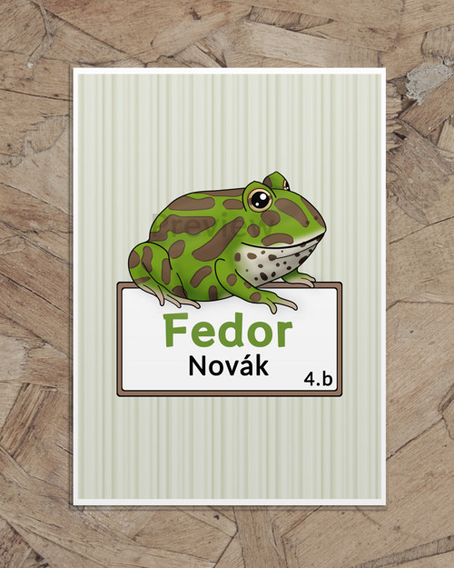 Linkovaná podložka žába rohatka - zelená