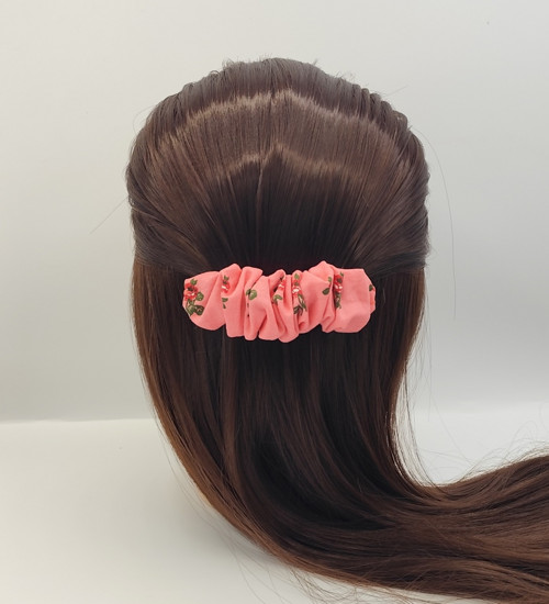 Spona do vlasů scrunchie korálová
