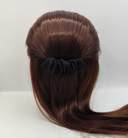 Spona do vlasů scrunchie černý proužek