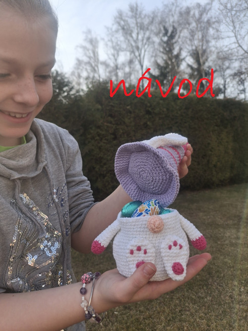 Návod na háčkovaného zajíčka na výslužku