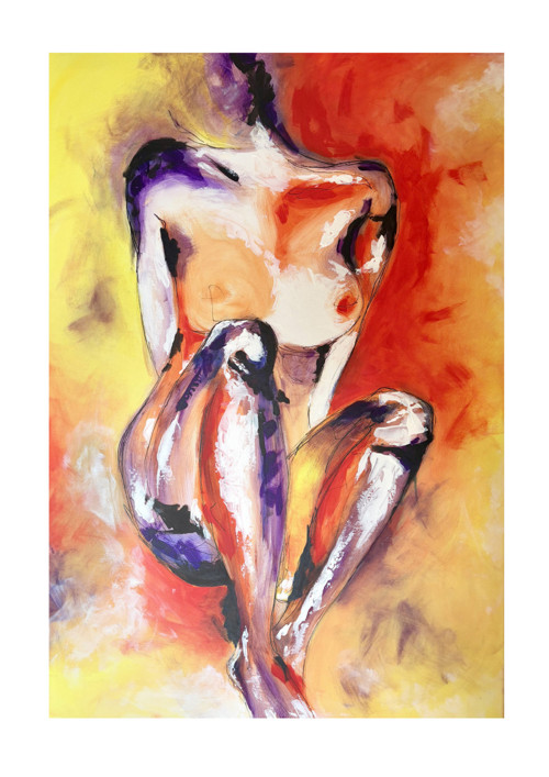 Sedící žena 90x130