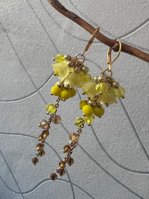 Citronové zvonečkové náušnice