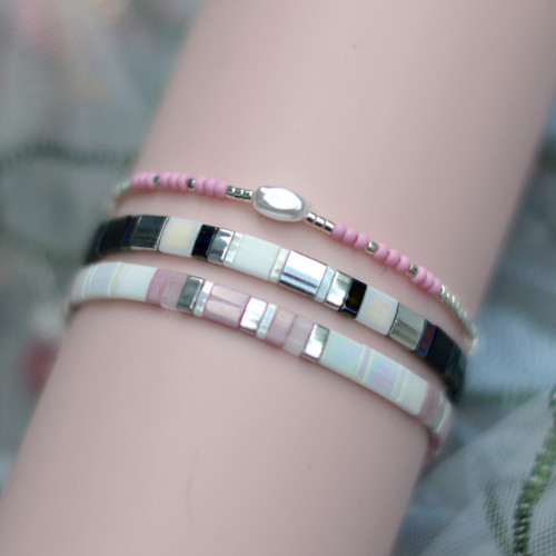 Sada 3 náramků Miyuki v boho stylu