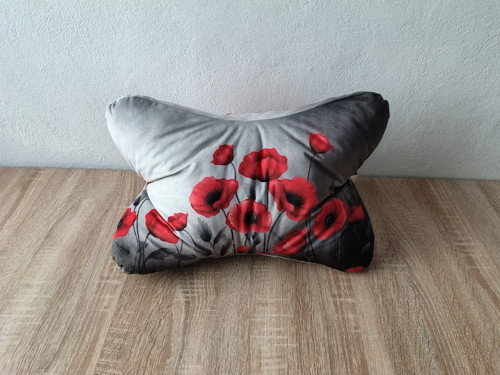 3D polštář "kost" vlčí máky