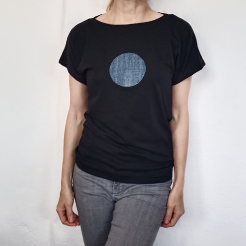 Tričko s riflovou aplikací vel. XS-XXL