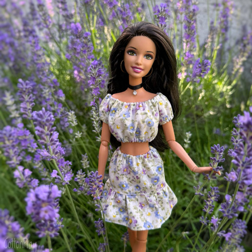 Halenka s kytičkami pro Barbie, krátký rukáv