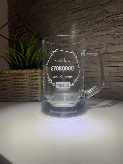 Pískovaný krýgl "Rozlučka se svobodou"