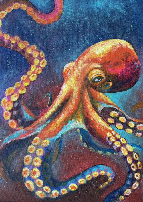 Chobotnice 50x70