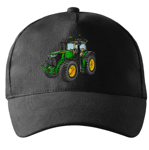 Kšiltovka s traktorem John Deere 7250R černá — foto 1
