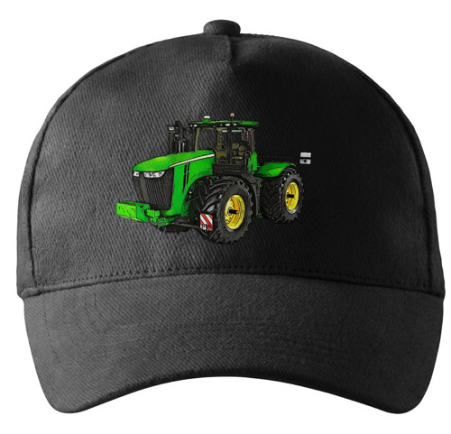 Kšiltovka s traktorem John Deere 9560R černá