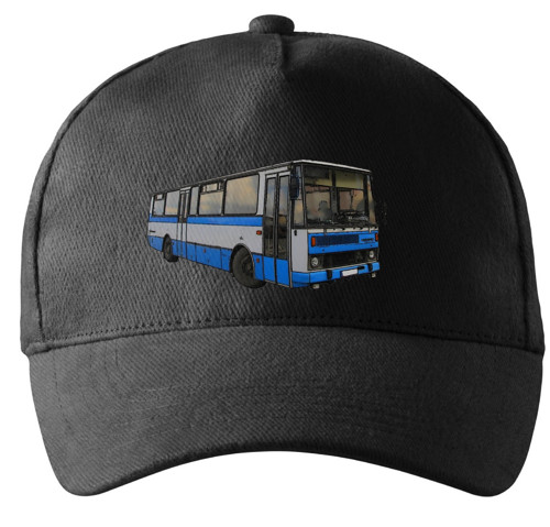 Kšiltovka s autobusem Karosa C734 černá