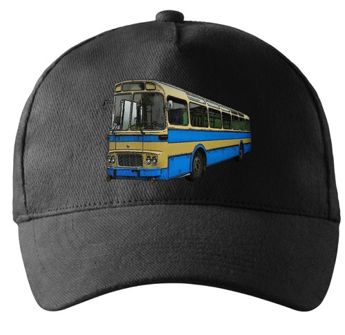 Kšiltovka s autobusem Karosa ŠL11 černá