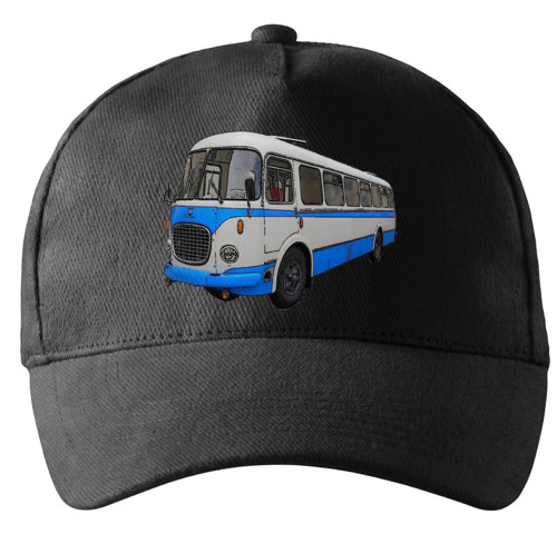 Kšiltovka s autobusem ŠKODA RTO 706 II černá