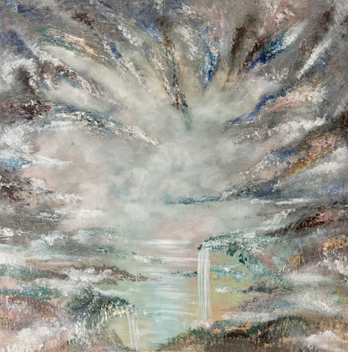 Abstraktní krajina 70x70