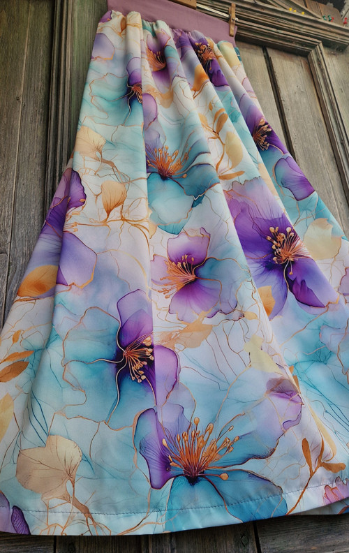 Inkoustové květy maxi ... silky