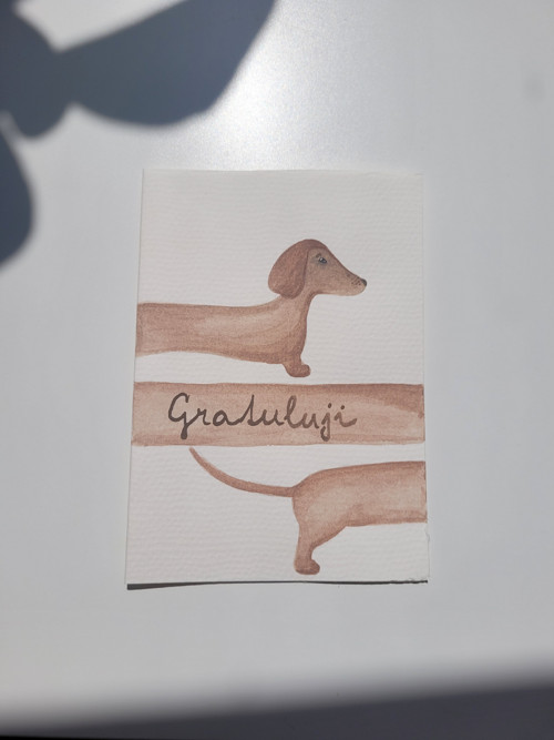 Přání: Jezevčík - Gratuluji