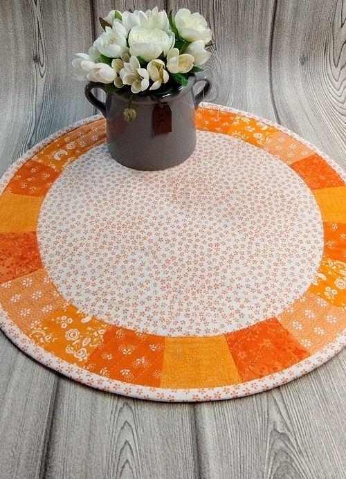 Patchworková dečka Orange 42 cm