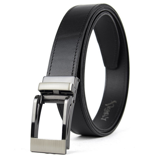 Kožený opasok, 3cm, automatická pracka - TITANIUM — foto 1