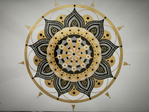 Nástěnná dekorace mandala (21x30cm - A4)