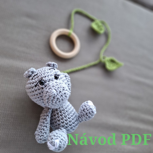 Návod na háčkovaný závěs s hrošíkem