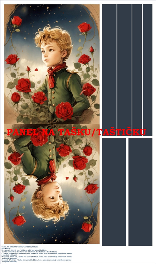 Panel na tašku/taštičku - bavlna XL