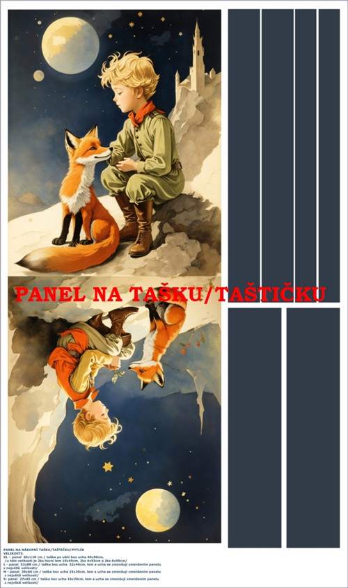 Panel na tašku/taštičku - bavlna XL