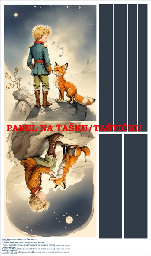 Panel na tašku/taštičku - bavlna XL