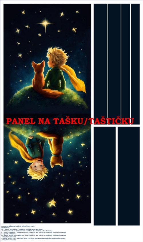 Panel na tašku/taštičku - bavlna XL
