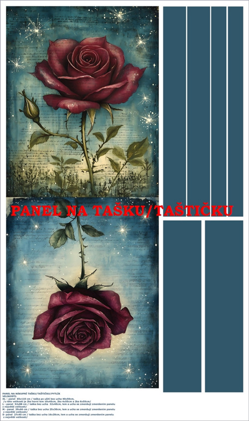 Panel na tašku/taštičku - bavlna XL