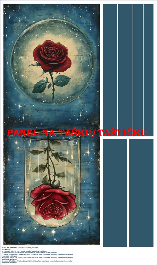 Panel na tašku/taštičku - bavlna XL