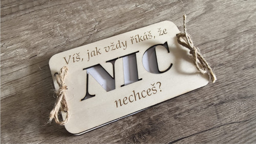 NIC - obálka na peníze