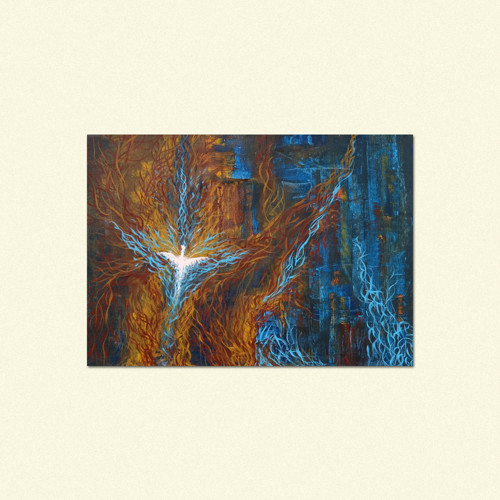 Angel Rising abstraktní malba - pohled