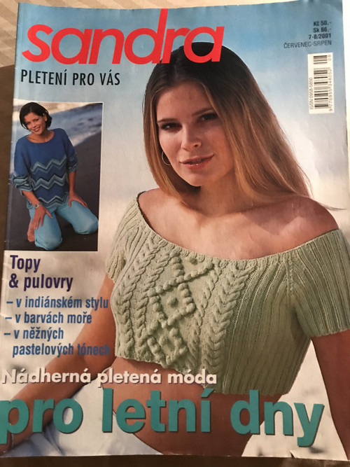 Sandra 7-8/2001 červenec -srpen ´Topy & pulovry ´