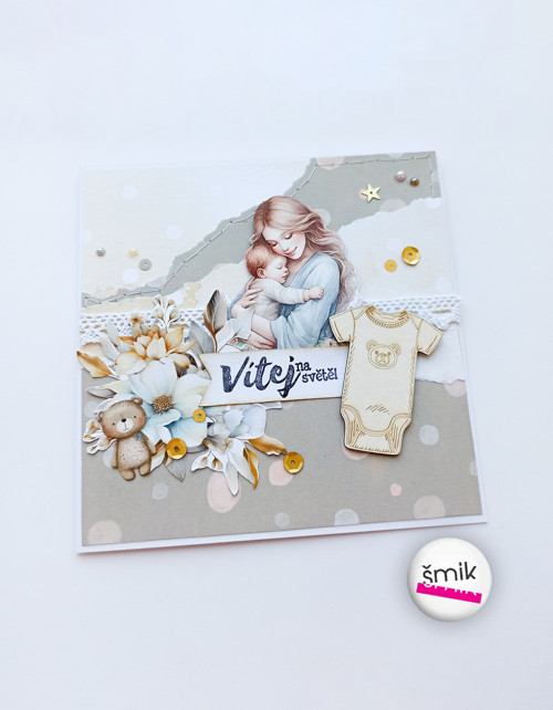 UNI přání k miminku s maminkou "Hello Baby"