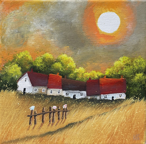 Zapadá slunéčko - 20x20cm — foto 1