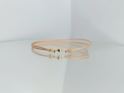 "GODE" náramek s kuličkou 0,4 cm - žluté 14Kt Au