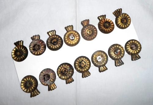 14x mosazný vánoční SVÍCÍNEK se skřipcem, otočný