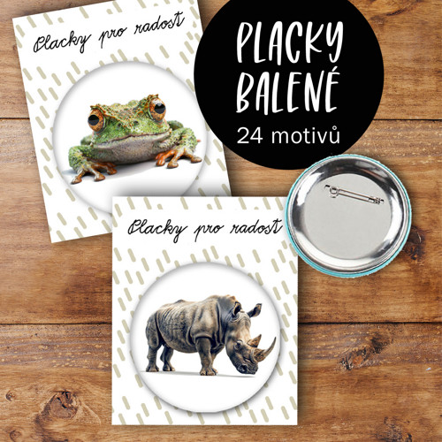 Placka balená ZVÍŘATA 1ks/5,6cm