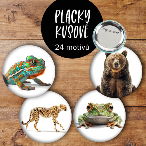Placka ZVÍŘATA 1ks/4,4cm
