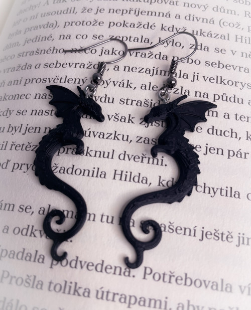 Náušnice Draci černí