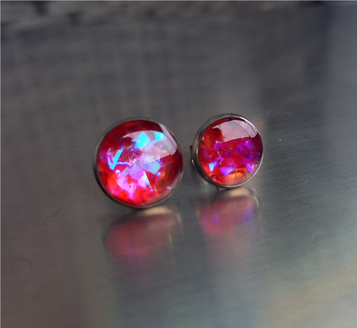 Sytě růžové s modrým leskem 10 mm